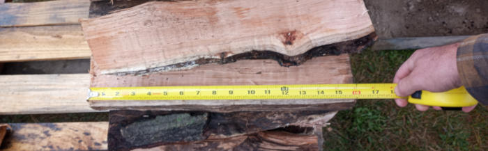 We cut custom firewood sizes